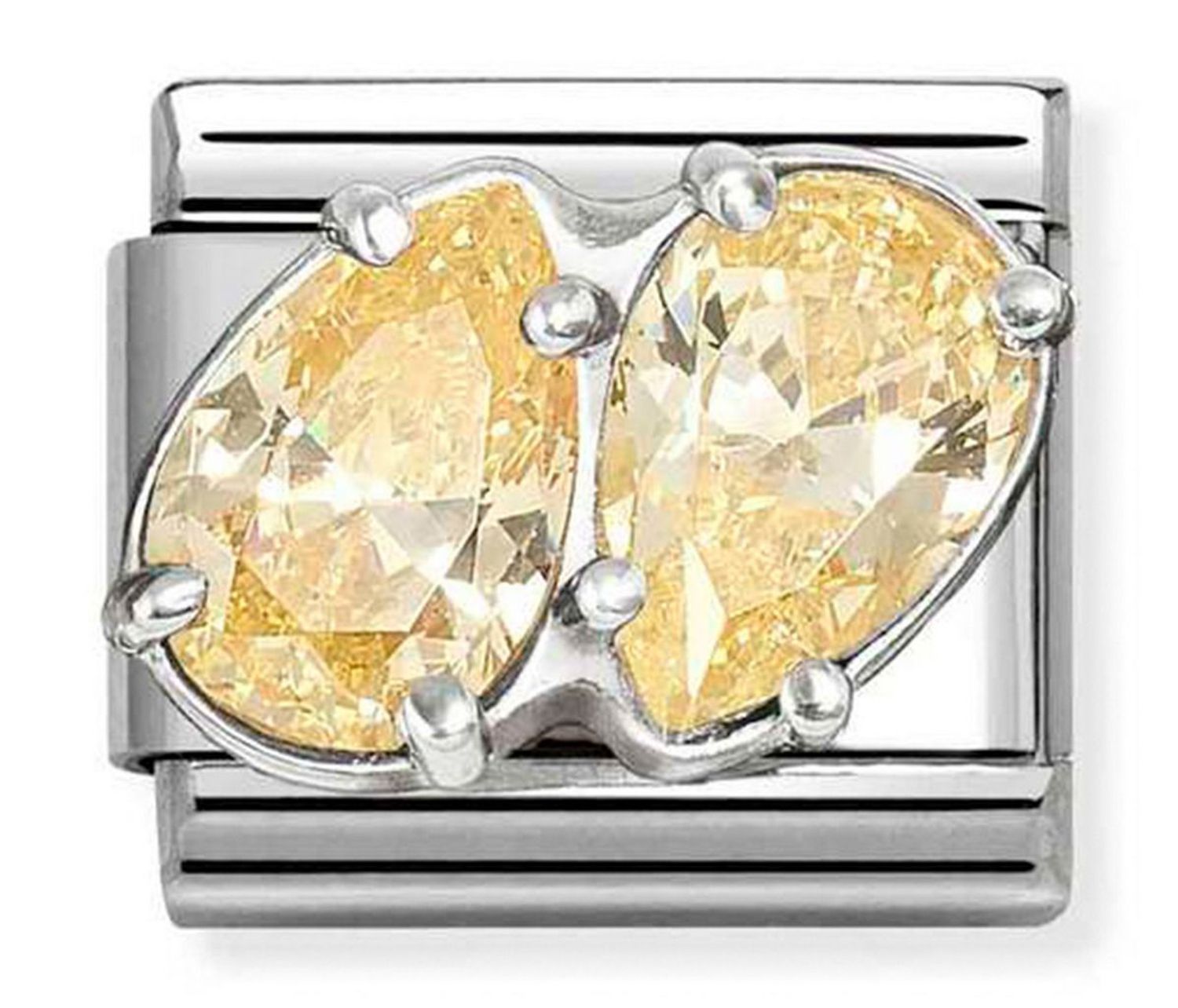 Zawieszka Nomination Composable Classic 33032915 – Dwie Żółte Cyrkonie, Srebro 925.jpg